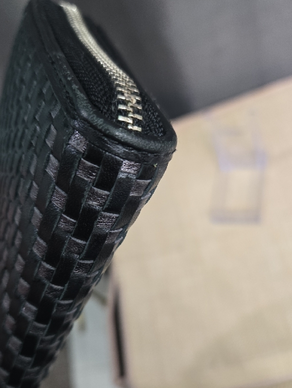 Coach Black Woven Zip-Around Wallet - Picture 3 of 9